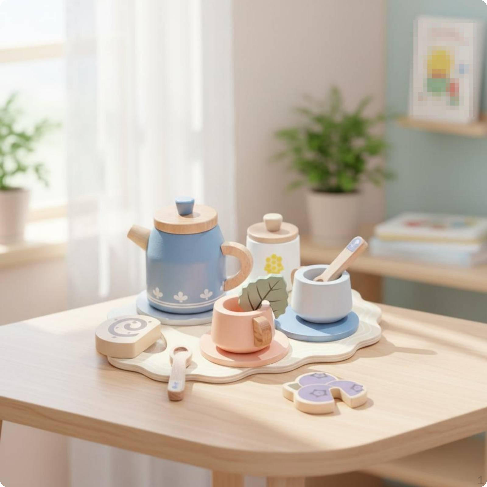 Afternoon Tea Toy Set Social Skills Kids Party Imagination for Blue синий
