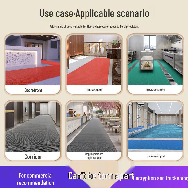 Weibaida Hollow PVC Non-Slip Bath Mat