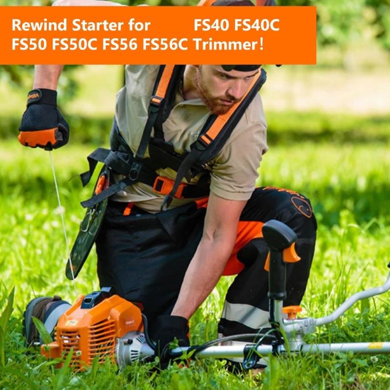 Heavy Duty Chainsaw Starter Weather Resistant ABS Nylon Build Low Fatigue Handle For FS50 FS56 FS40C Woodcutting