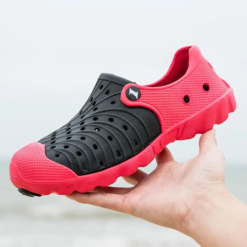Fashion With Platform Shoes for Men Height Hole Rain Boots Luxury 2025 Stylish Trend Expensives Pvc Outdoor Daily Use Color Man Sandals