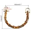 DIY Handmade Detachable Bamboo Purse Handles With Buckle 15.5CM Bamboo Bag Handles U-Shaped Shoulder Bag Strap Gift Box