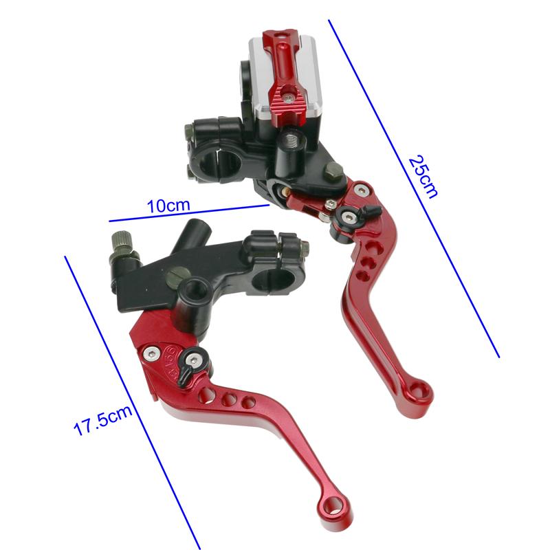 LMoDri 1 Pair Universal Motorcycle 7/8" 22mm Brake Master Cylinder Clutch Reservoir