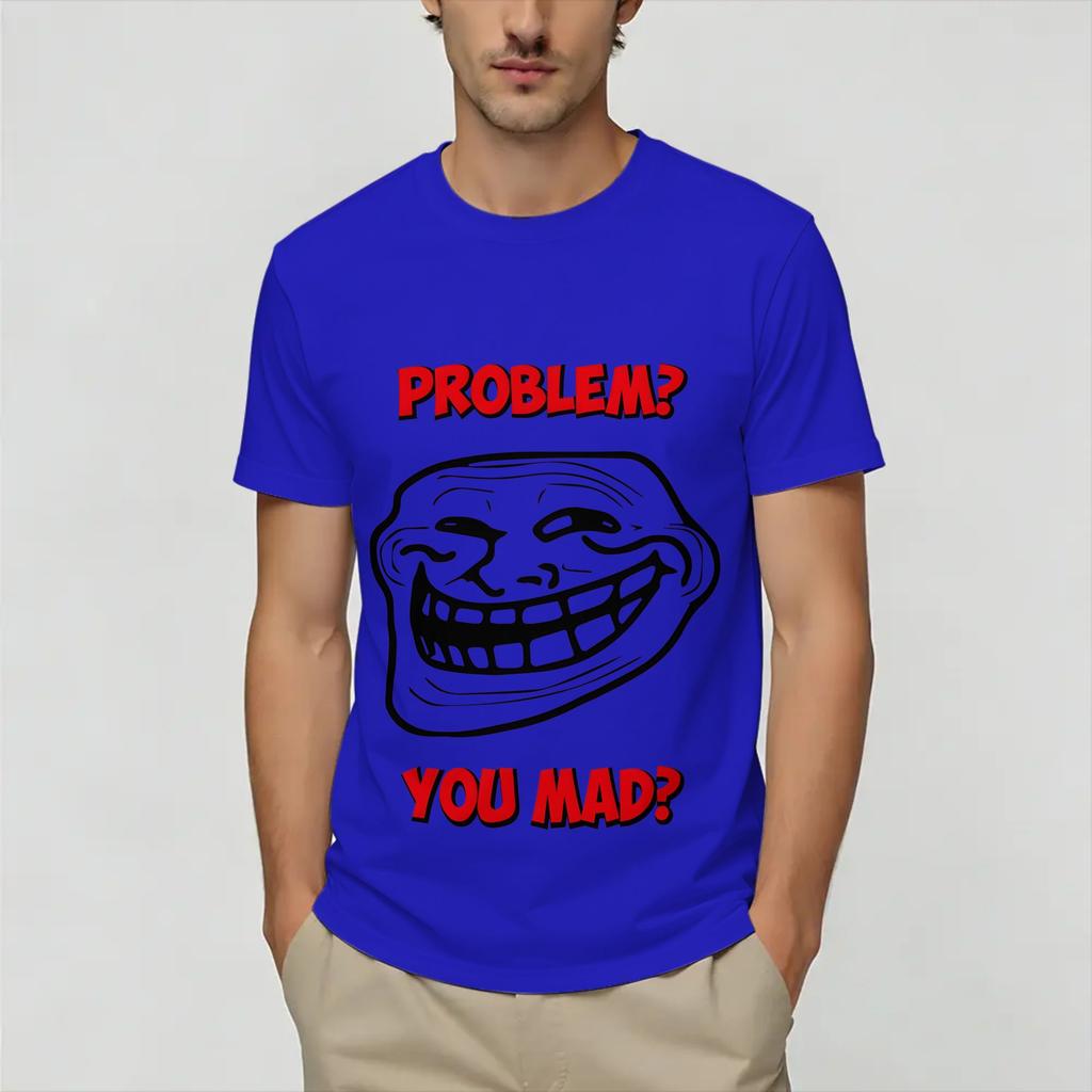 Rage Comic Trollfac Tshirt Summer Trendy Cool Tshirts Unisex Cotton O Neck Oversize Tees Shortsleeve Y2k Casual Tshirt