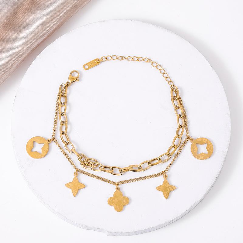 Elegantes Damenarmband aus Titanstahl - Stilvolles High-End-Design, Leichter Luxus, Vielseitiges Modeaccessoire