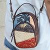 Johnature Vintage Pravá kůže Malé crossbody kabelky pro ženy Náhodné barevné prošívání Všestranné Měkké Hovězí kůže Tašky přes rameno
