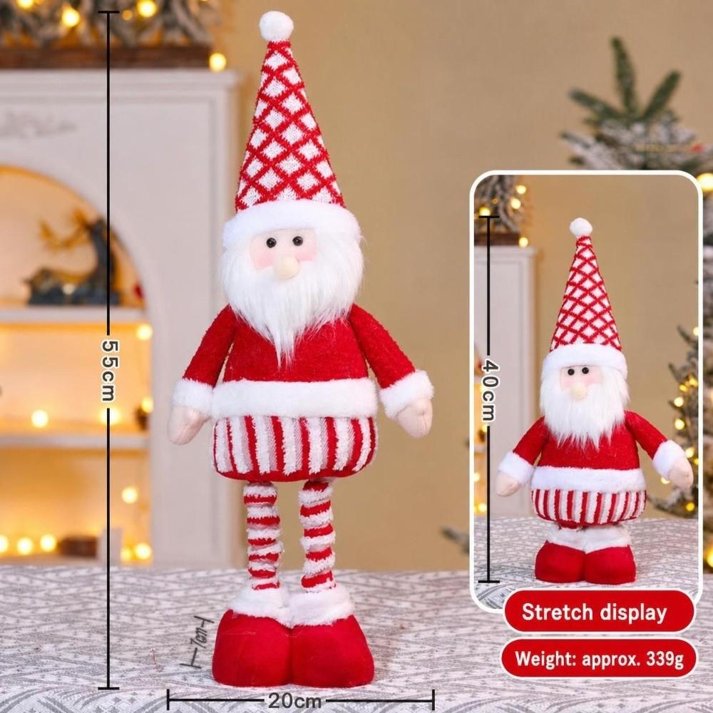 Knitted Style Christmas Telescopic Doll Standing Posture Snowman Elk Decoration Window Decoration