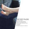 Inflatable Foot Rest Double Valve Blue PVC Flocking Washable Inflatable Travel Foot Rest Pillow for Men Women