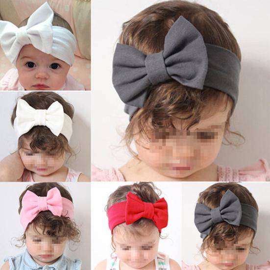 Fascia per Capelli con Fiocco per Bambine Bambini Neonati Fascia Elastica con Fiocco Fascia per la Testa Copricapo
