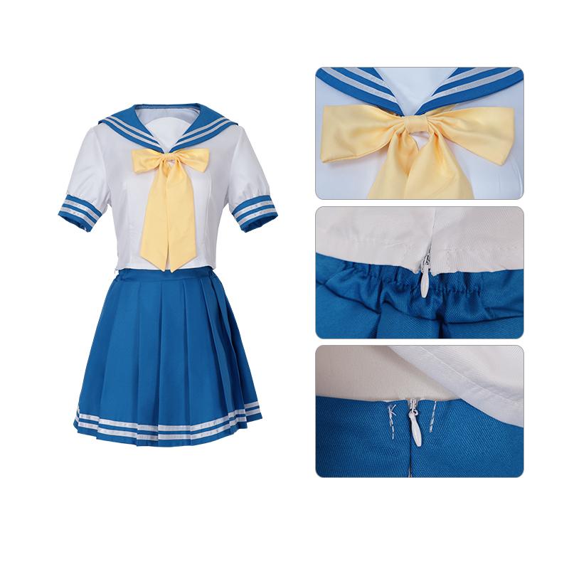 Anime Lucky Star Lzumi Konata Hiiragi Tsukasa Cosplay Costume Takara Miyuki Hiiragi Kagami Blue Jk School Uniform Woman Suits