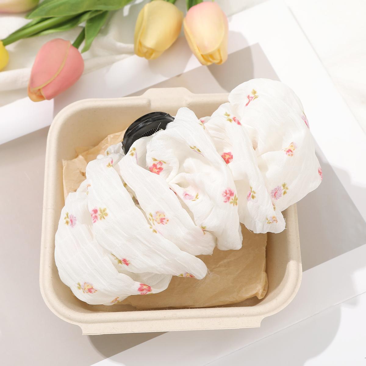 

AWAYTR Цветочный узор Бант Заколки для волос Тканевый цветок Зажимы для волос Краб Для женщин Девушка Подарок Аксессуары для волос Валентина Головной убор