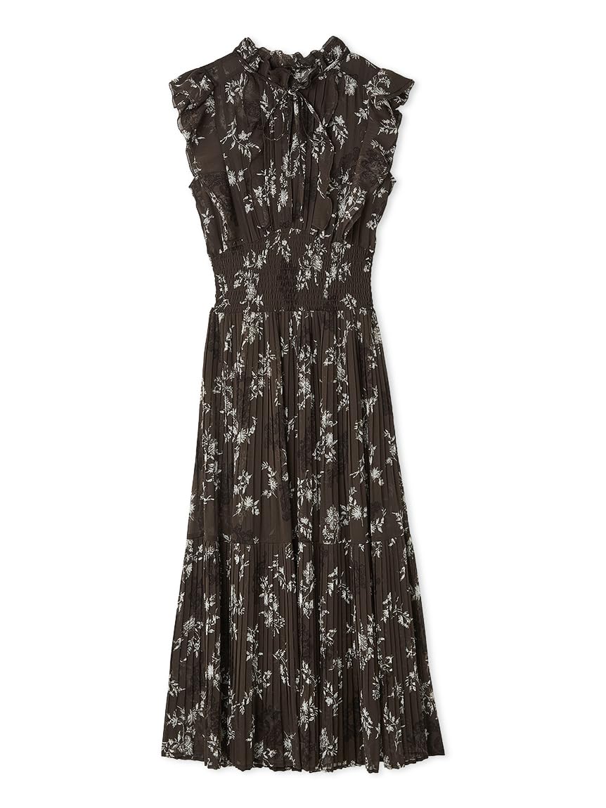 

Snidel Sus Print Pleated Waist Shirred Dress SWFO254139 BRW Women s