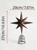 Vintage Distressed Octagonal Star Christmas Tree Topper, Perfect for Home Decoration and Holiday Gifts.
