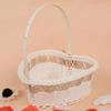 Beautiful Hand Made Storage Baskets With Handle Wicker Flower Basket  For Plant Home Wedding