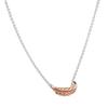 Two-tone Floating Curved Feather Collier Necklace 382575C01