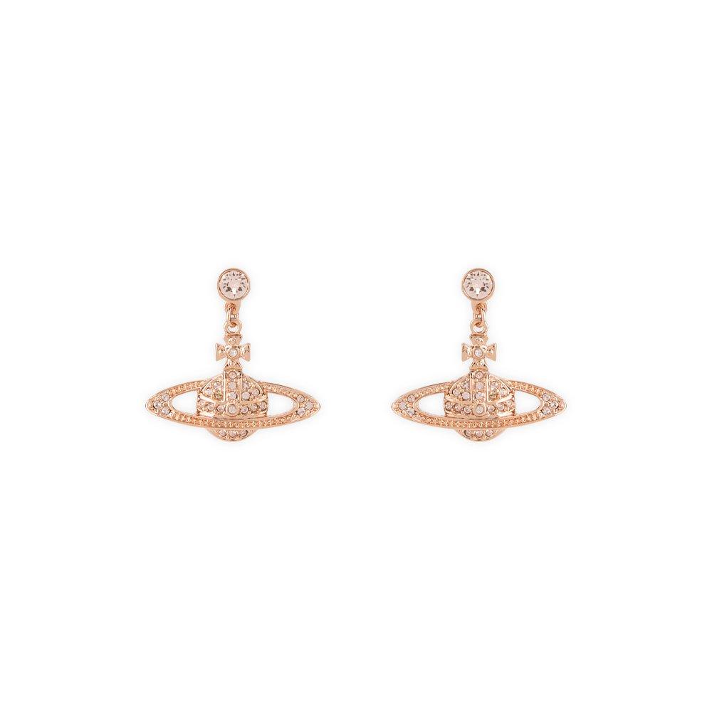 [Vivienne Westwood] Women's Mini Bath Relief Pink Gold Earrings 62020025 G120