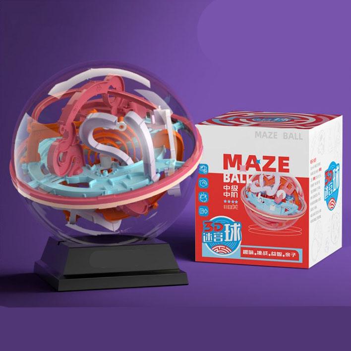 Maze Ball Interactive 7inch Educational 3D Gravity Maze Game Puzzle Ball Toy Gifts For Kids Teens Adults