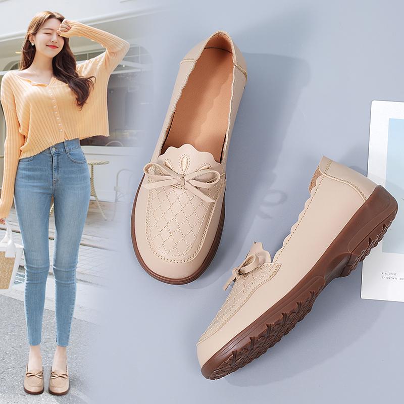 Fashion Women Flats Fashion Casual Women Shoe Moccasins Shoes Woman Slip On Flat Shoes Black Ladies Shoes Plus Size 41
