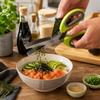 Ciseaux à Herbes 5 Lames 19 cm en Acier Inoxydable – Coupe, Hache et Émince avec Poignée Ergonomique
