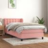 3127708 vidaXL Divan Bed with Mattress Pink 90x190 Cm Velvet
