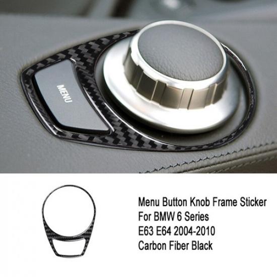 For BMW 6Series E63 E64 2004-2010 Carbon Fiber Radio Console Frame Cover Trim SU