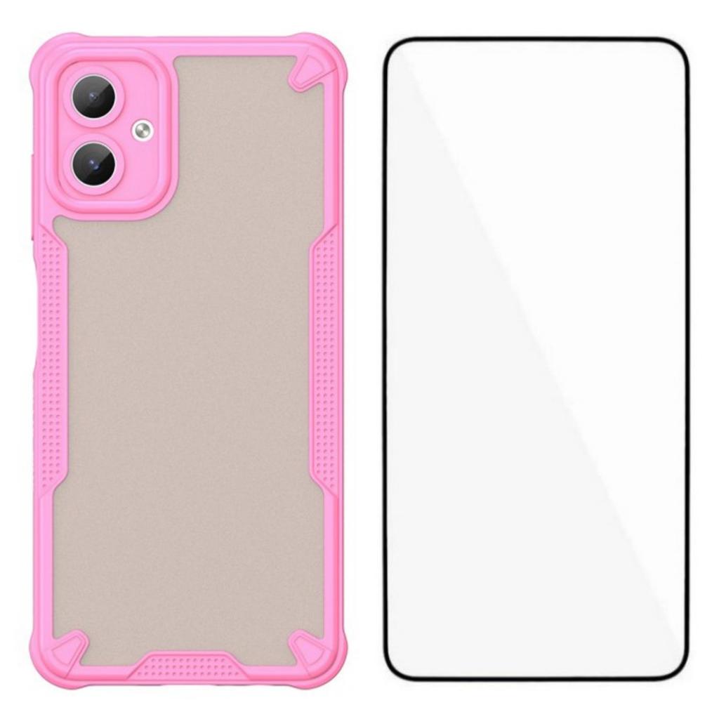 For Samsung Galaxy A06 5G Case WANLONFENG MFFJ Series Anti Drop TPU Phone Back Cover with Screen Film