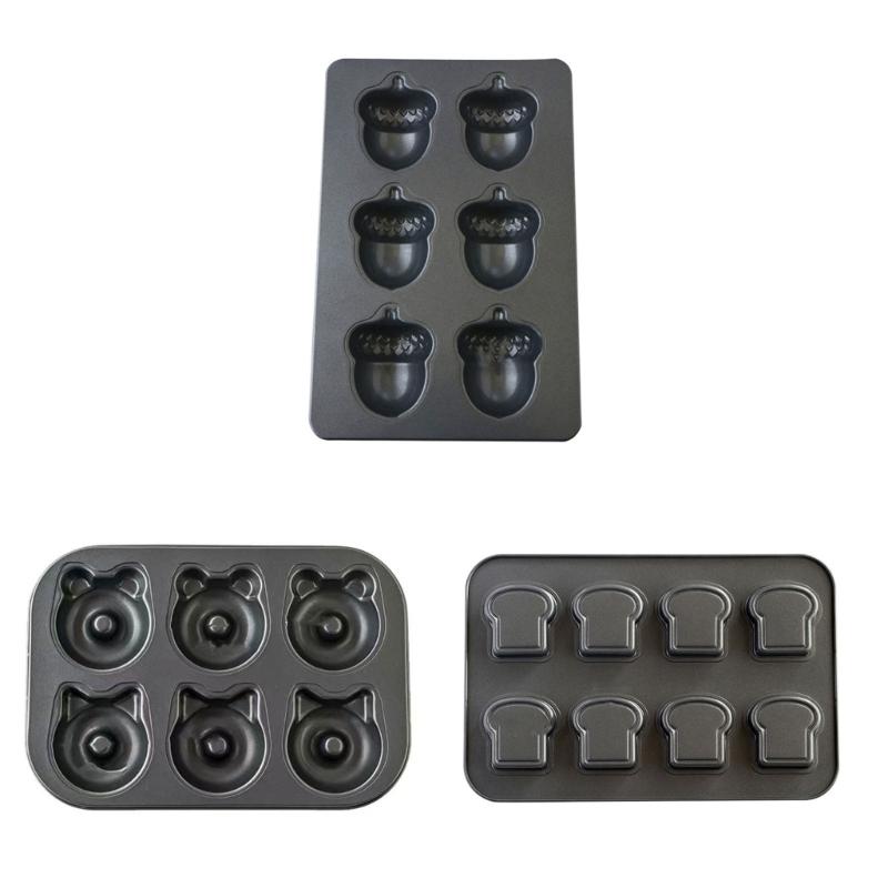 Professional Grades Carbon Steel 6 Piece Baking Sheet For Uniform Heat Conduction Mess Release Cleaning 3D Multi Molds