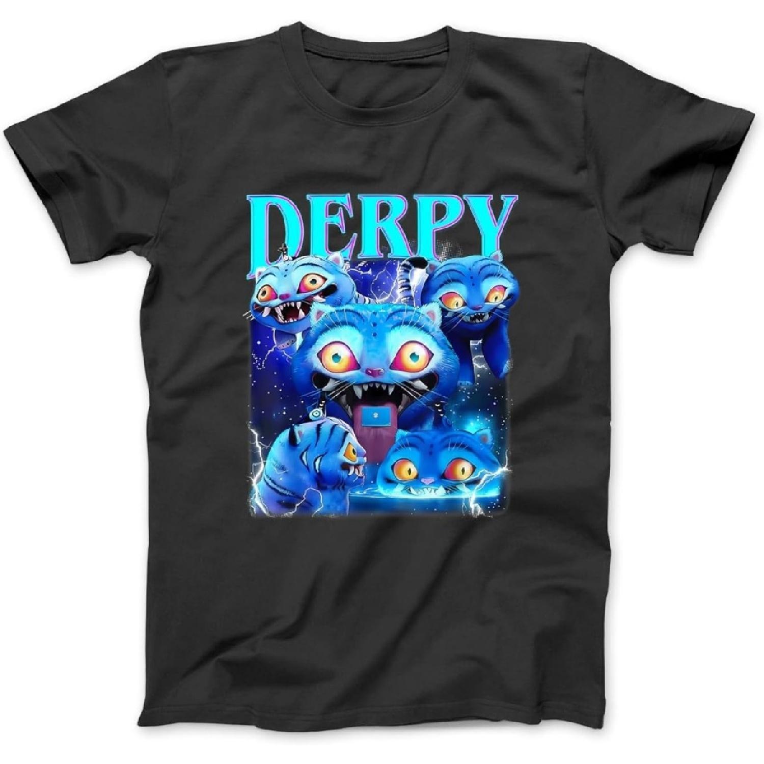 Cute Derpy Tiger T-Shirt, Sweatshirt, Hoodie for Men Women Kids Made in Canada Black S