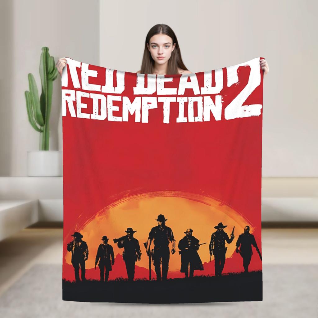 Red Dead Redemption 2  Blankets Quality Soft Warm  Bedding Throws Winter Girls Boys Home Decor Pattern Bedspread