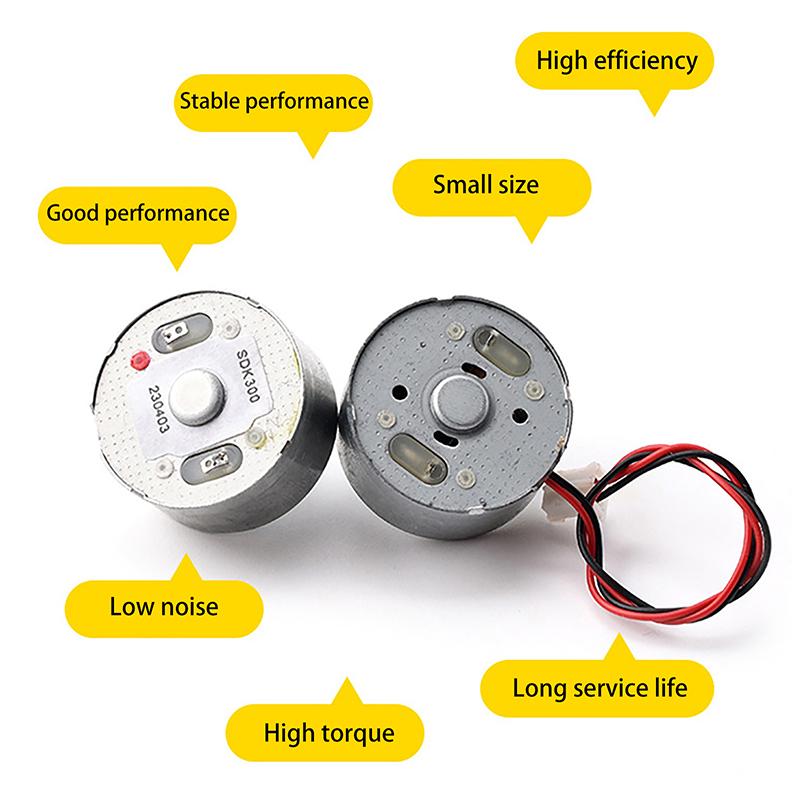 Rf-300C Mini 300 Motor Dc 1,5V -6V 7000U/min Mikro 24,4mm Runder Spindelmotor Geringer Strom Diy Solarenergie Ventilator Hobby Spielzeug Modell