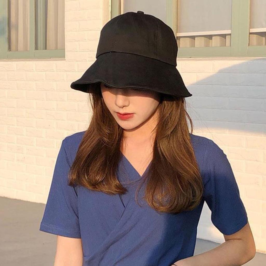 Foldable Summer Wide Brim Sunhat Women Adjustable Sun Caps Outdoor Beach Bucket Hat UV Protection Visors Fisherman Ponytail Caps