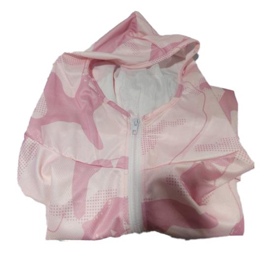 Kadın Güneş Koruyucu Mont Fermuarlı Açık Kapşonlu Yüz Boyun Koruması Buz İpek Anti-UV İnce Uzun Kollu Tie-dye Bisiklet Kamp Ceket