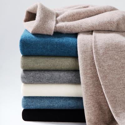 Men's Wool Sweater 100% Pure Wool Autumn and Winter Men's Turtleneck Non-cashmere Inner Merino Sweater