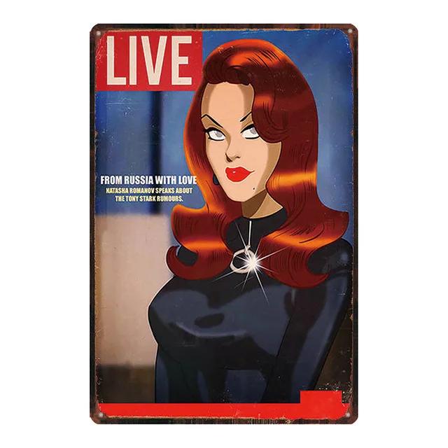 Vintage Russian Metal Plaque Pin Up Sexy Girl Tin Sign Pub Club Bar Cafe Shop Home Wall Art Decor Metal Plate Iron Painting