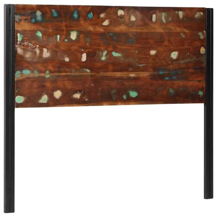 VidaXL Headboard 120 Cm Reclaimed Solid Wood and Iron, Panel Headboard, Double Headboard, Headboard for Bed 4017547