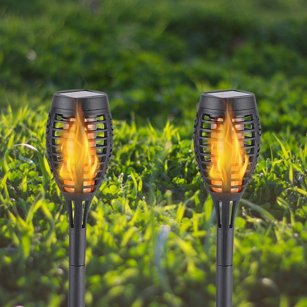 Outdoor LED Solar Flame Lamp Waterproof Torch Light for Garden Yard Lawn Landscape Decoration