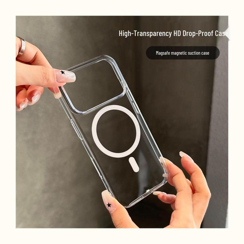 Ultra-Thin Transparent Anti-Yellowing Magnetic Case for Apple iPhone 15Plus/16Pro/17Air/17ProMax