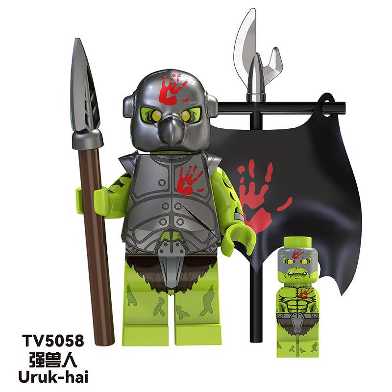 Big Movie Series TV6 Lord of the Rings TV6 Strong Orc TV6 Boy Assembled Building Block Toy Bag