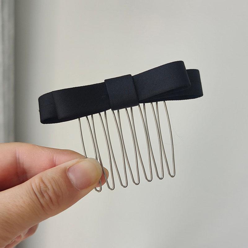 Anti-Slip Bow Bangs Hair Comb Clip - Stylish, High Skull, Internet Celebrity Hair Accessory