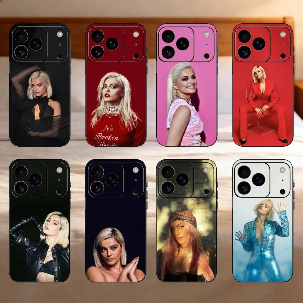 B-Bebe Rexha Phone Case For iPhone 17,16,15,14,13,12,11 Plus,Pro,Max,Mini Silicone black Soft Cover