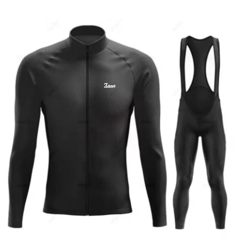 

Racing Cycling Sportswear Set, Team Long-sleeved Set, Cycling Sportswear, Breathable Men s Road Cycling Set, MTB Pants for Autum 3XL чорний