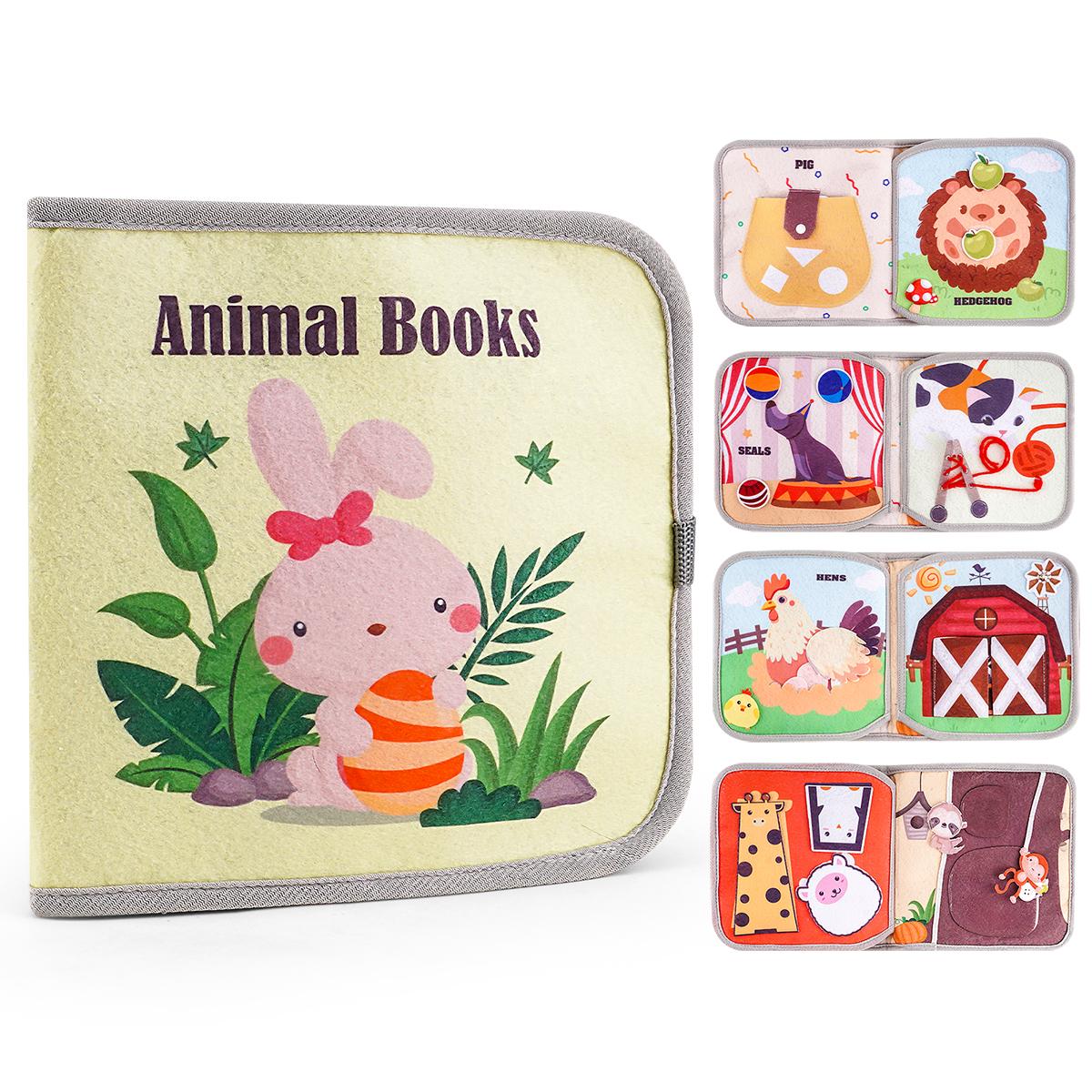 Non-Toxic Busy Board Montessori Toys For Toddlersfarm Animal Story Busy Book Sensory Toypreschool Learning Fine Motor Travelactivities
