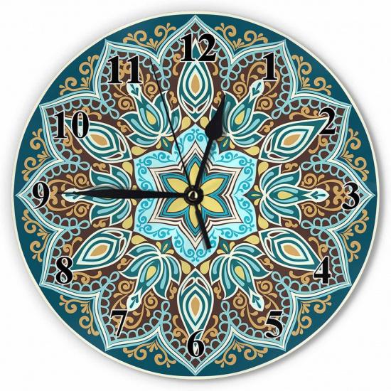 Record Vintage Wall Clock Round 10 Inch Battery Operated Black Album Disc with Blank Red Label Music Retro Quartz Silent Wooden Clocks Art Decorative