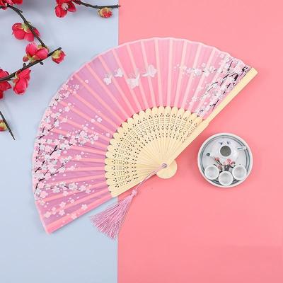 Ventilator pliabil portabil: Stil chinezesc antic pentru femei și copii, Perfect pentru Hanfu, Dans Cheongsam și Utilizare de vară