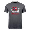 Boat Norwegian Flag Norway Tshirt Unisex Cotton Short Sleeve Streetwear Vintage Norway Flag Mountain T Shirt Hj110