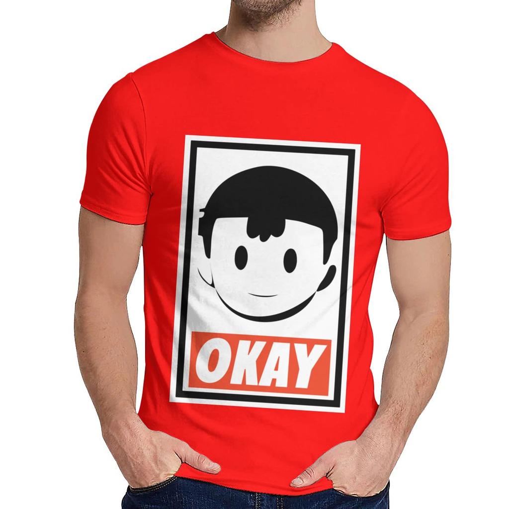 3D Print Okay T Shirt Earthbound Mother Rpg Ness T Shirt Unisex Hipster Natural Cotton T