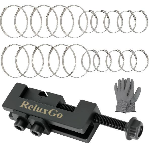 Инструмент для хомута пыльника ШРУСа, С 20 шт. хомутов для шлангов с одним ушком из нержавеющей стали 304, Инструмент для снятия и установки хомута пыльника приводного вала (10 шт. Маленький+