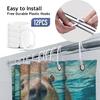 Funny Underwater Capybara Shower Curtain, Cute Animal Swimming Art, Bubbles & Blue Ocean Aesthetic Bathroom Decor