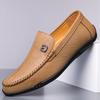 Spring and Summer New Men's Daily Casual Leather Shoes Men's Lazy Foot Cover Soft Sole Soft Surface Driving Shoes