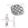 Metal Seafood Utensils Stainlesss Steel Escargots Dish and Tongs Set Snail Bakings Plate with Clamps Kitchenwares