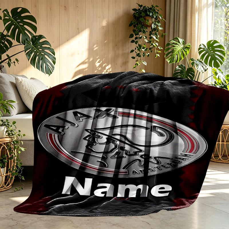 Custom Name Personalized Ajax Print Blanket, Home Decor, Bedroom, Sofa, Camping, Couch, Gifts for Birthday Christmas